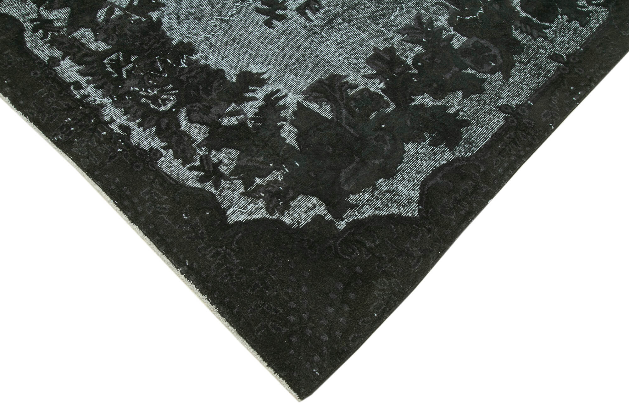 5x10 Black Over Dyed Rug - 25535