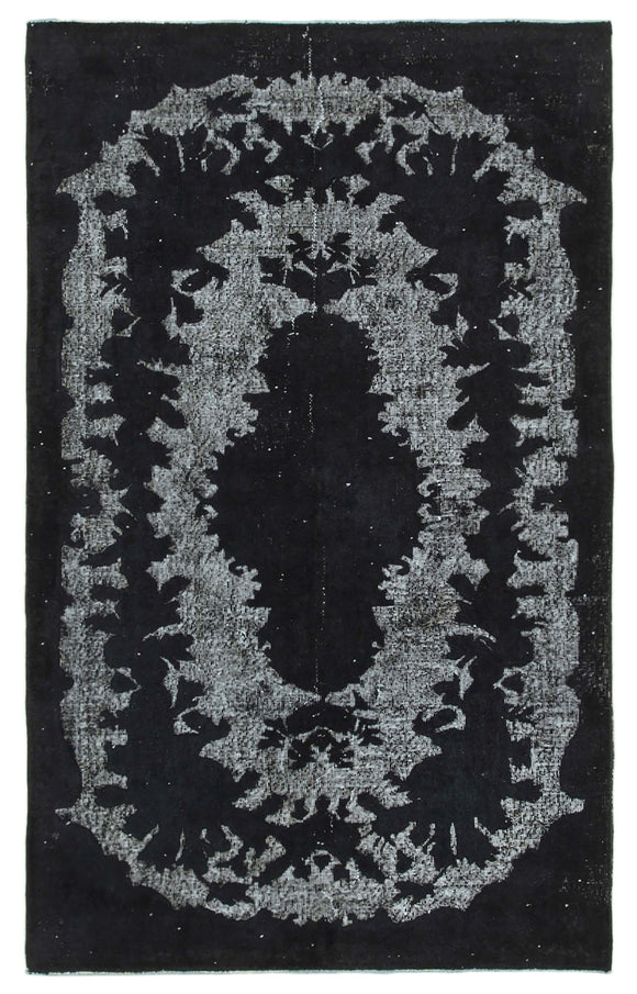 6x9 Black Over Dyed Rug - 25540