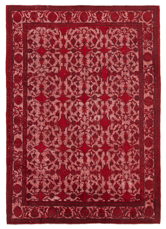 7x10 Red Over Dyed Rug - 25546