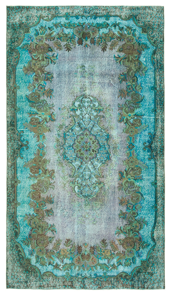 5x9 Turquoise Over Dyed Rug - 25556
