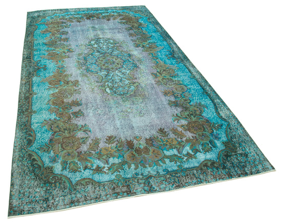 5x9 Turquoise Over Dyed Rug - 25556