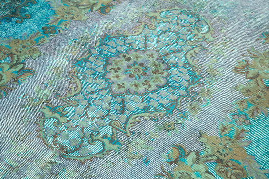 5x9 Turquoise Over Dyed Rug - 25556