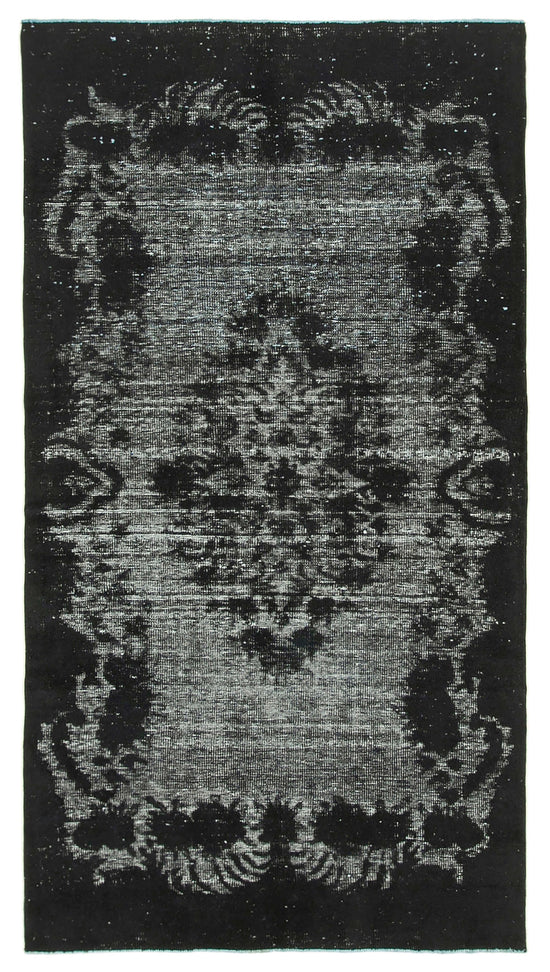5x9 Black Over Dyed Rug - 25571