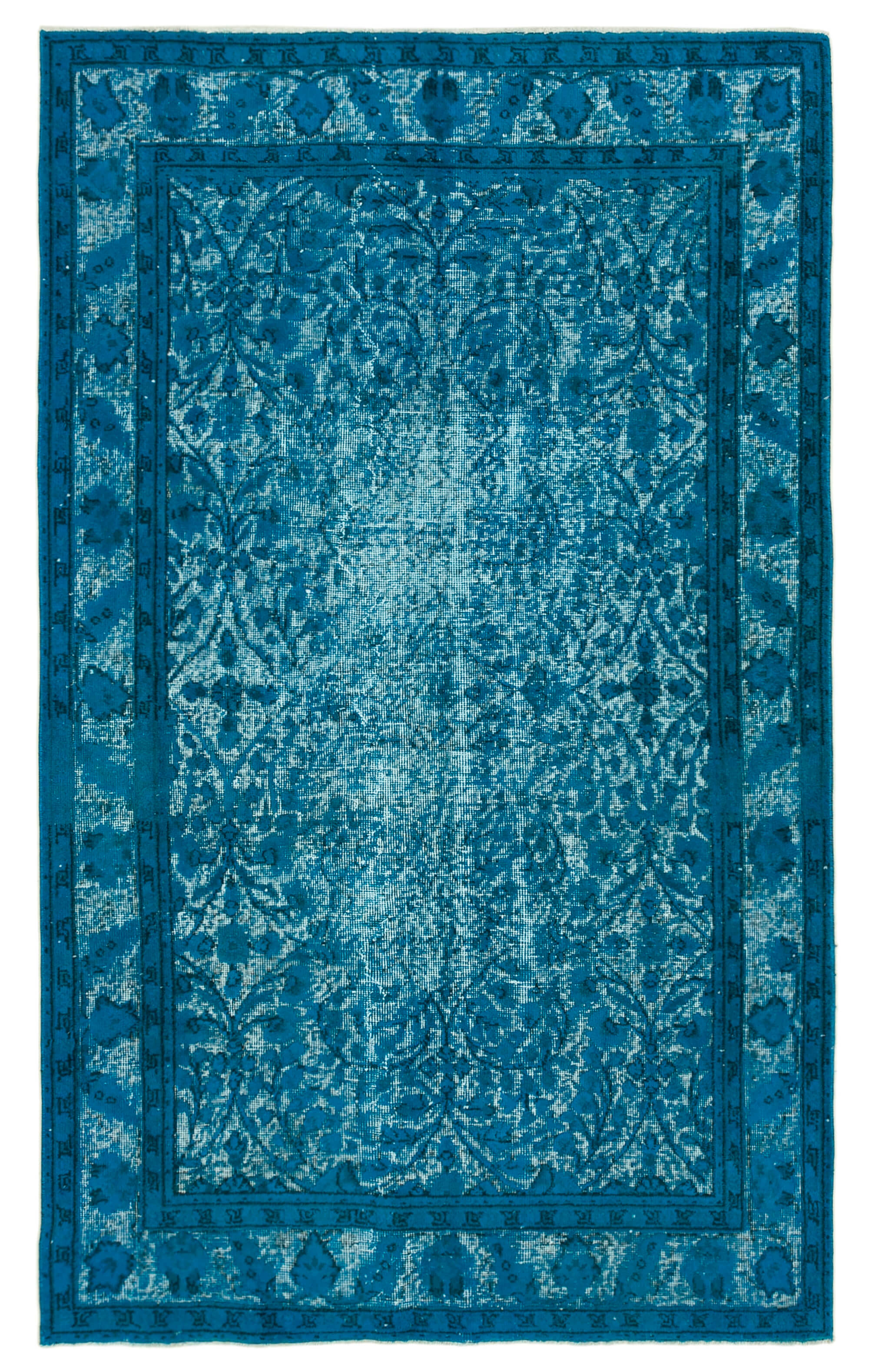 5x8 Turquoise Over Dyed Rug - 25580