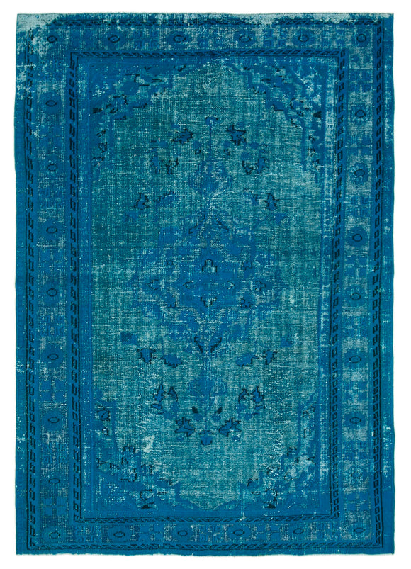 7x10 Turquoise Over Dyed Rug - 25609