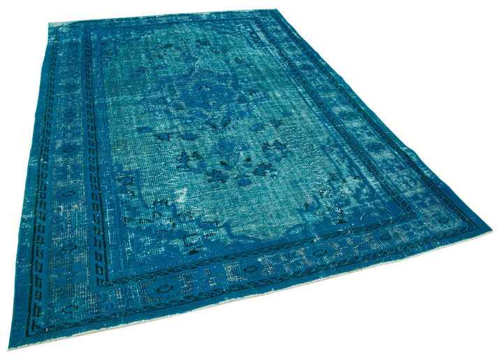 7x10 Turquoise Over Dyed Rug - 25609