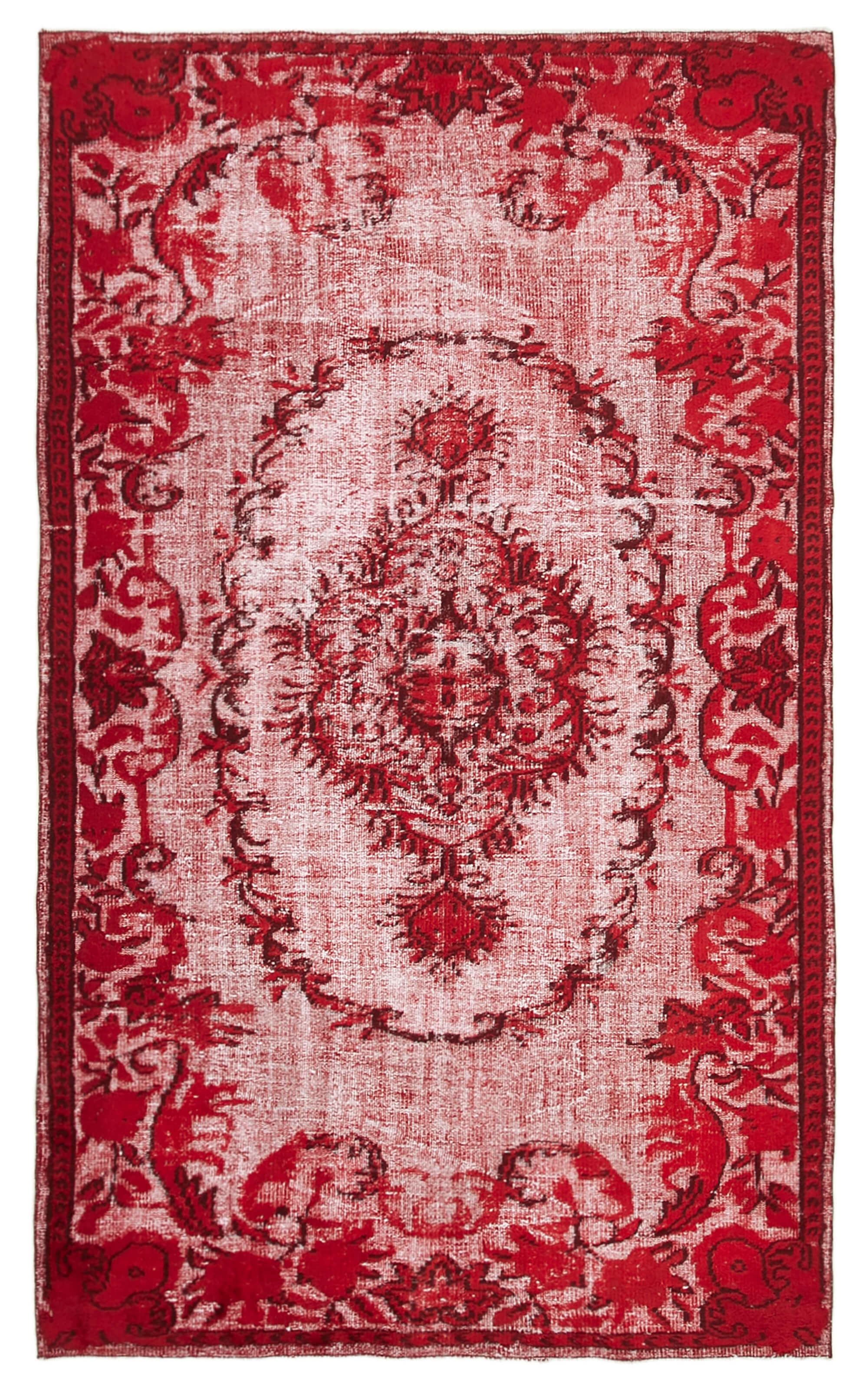 5x9 Red Over Dyed Rug - 25614