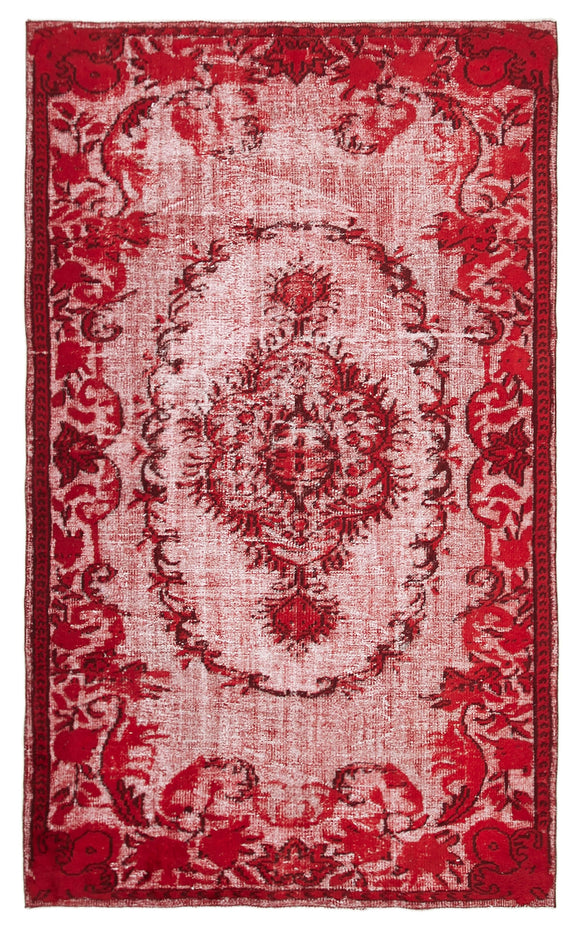 5x9 Red Over Dyed Rug - 25614