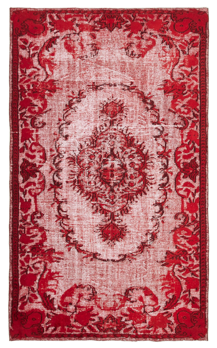 5x9 Red Over Dyed Rug - 25614