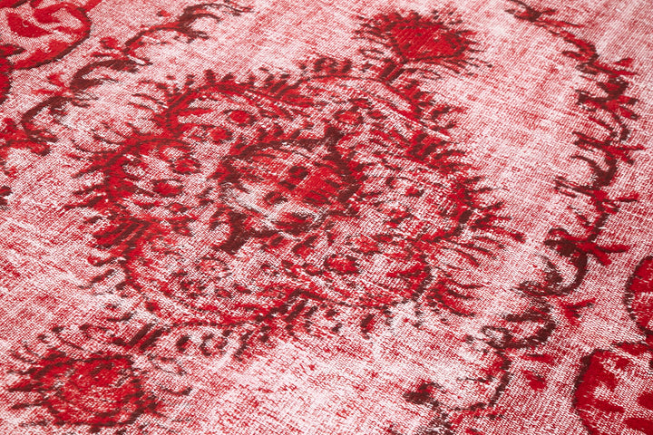 5x9 Red Over Dyed Rug - 25614