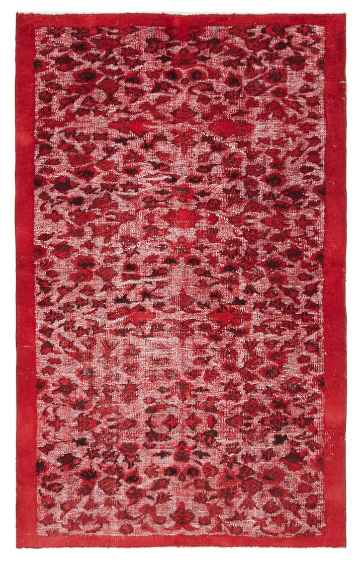 5x8 Red Over Dyed Rug - 25616