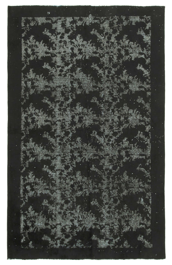 5x8 Black Over Dyed Rug - 25619