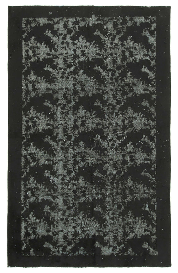 5x8 Black Over Dyed Rug - 25619