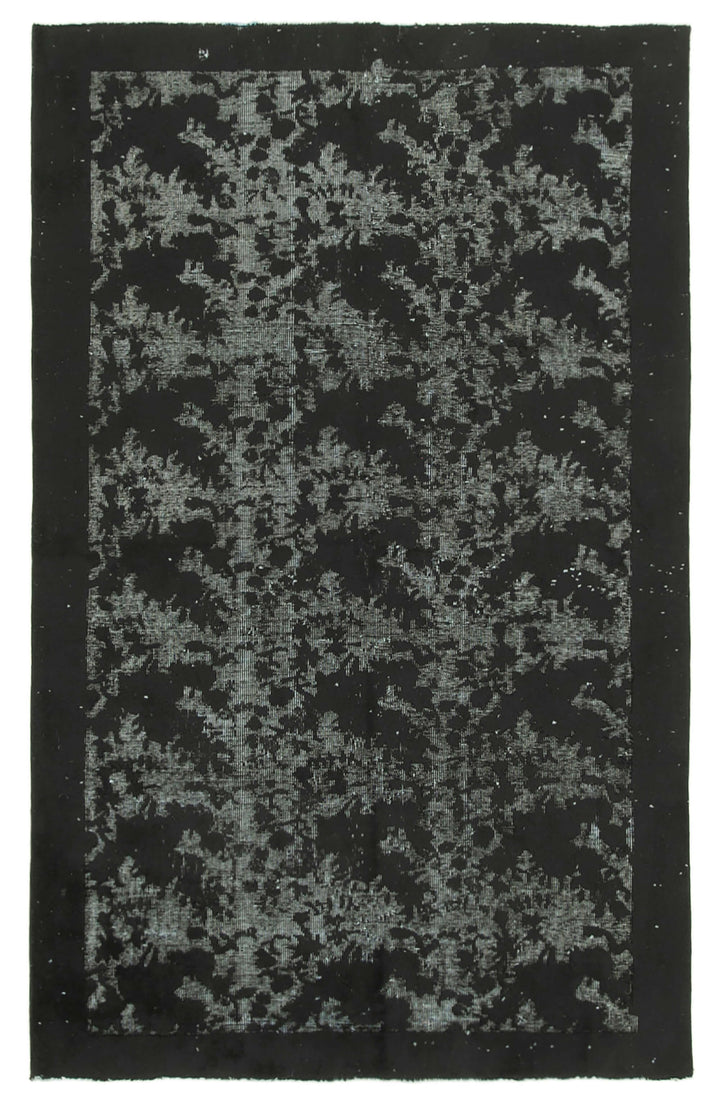 5x8 Black Over Dyed Rug - 25619