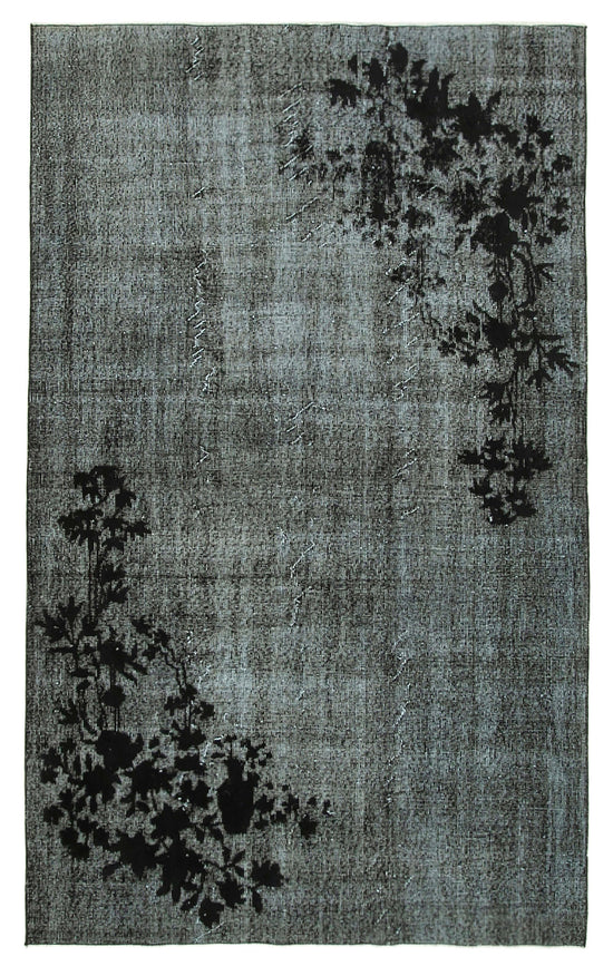 5x9 Black Over Dyed Rug - 25630