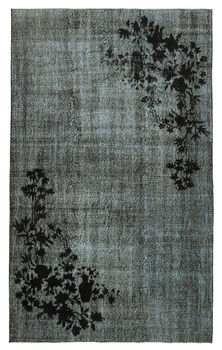 5x9 Black Over Dyed Rug - 25630