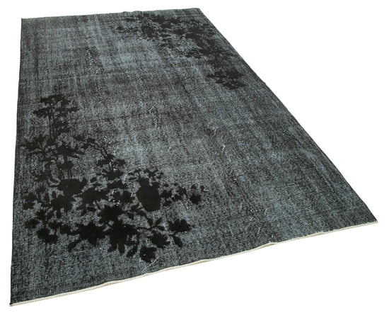 5x9 Black Over Dyed Rug - 25630