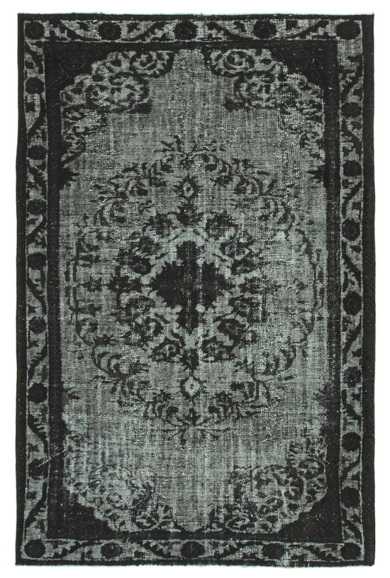 6x10 Black Over Dyed Rug - 25631