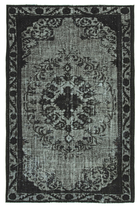 6x10 Black Over Dyed Rug - 25631