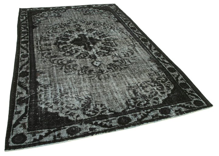 6x10 Black Over Dyed Rug - 25631