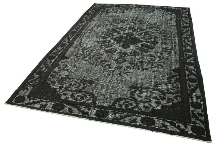 6x10 Black Over Dyed Rug - 25631