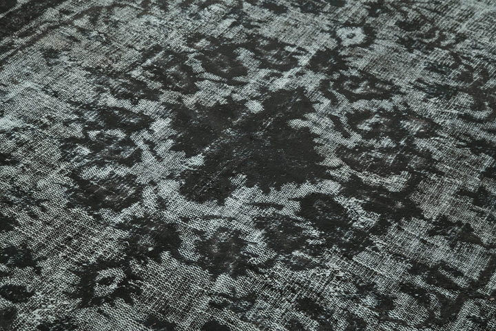 Black Colour Rug Texture 6x10 Black Over Dyed Rug - 25631