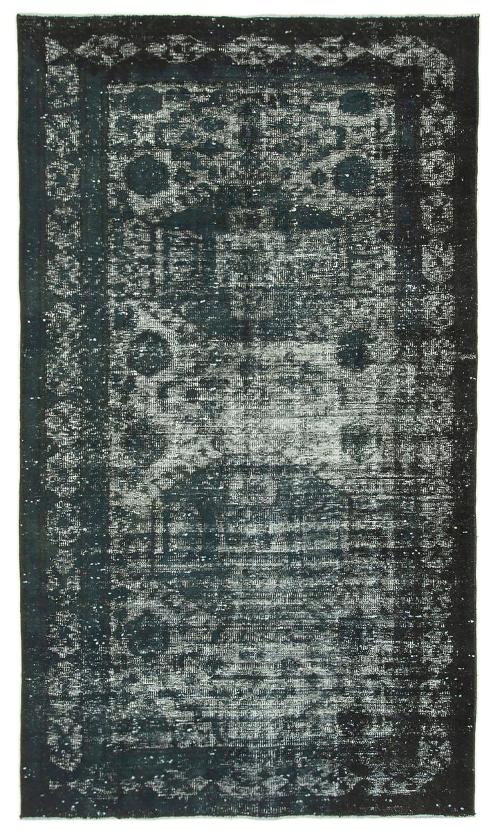 5x9 Black Over Dyed Rug - 25645