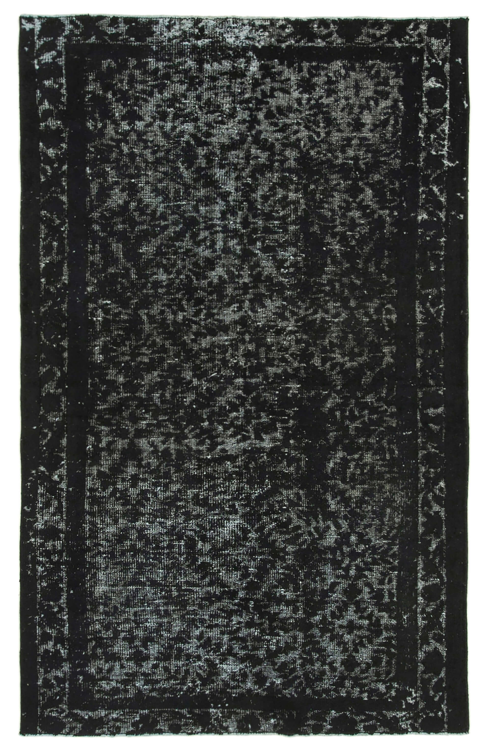5x8 Black Over Dyed Rug - 25646
