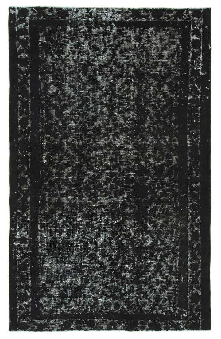 5x8 Black Over Dyed Rug - 25646