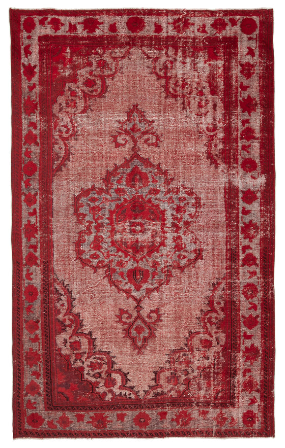 7x11 Red Over Dyed Rug - 25656
