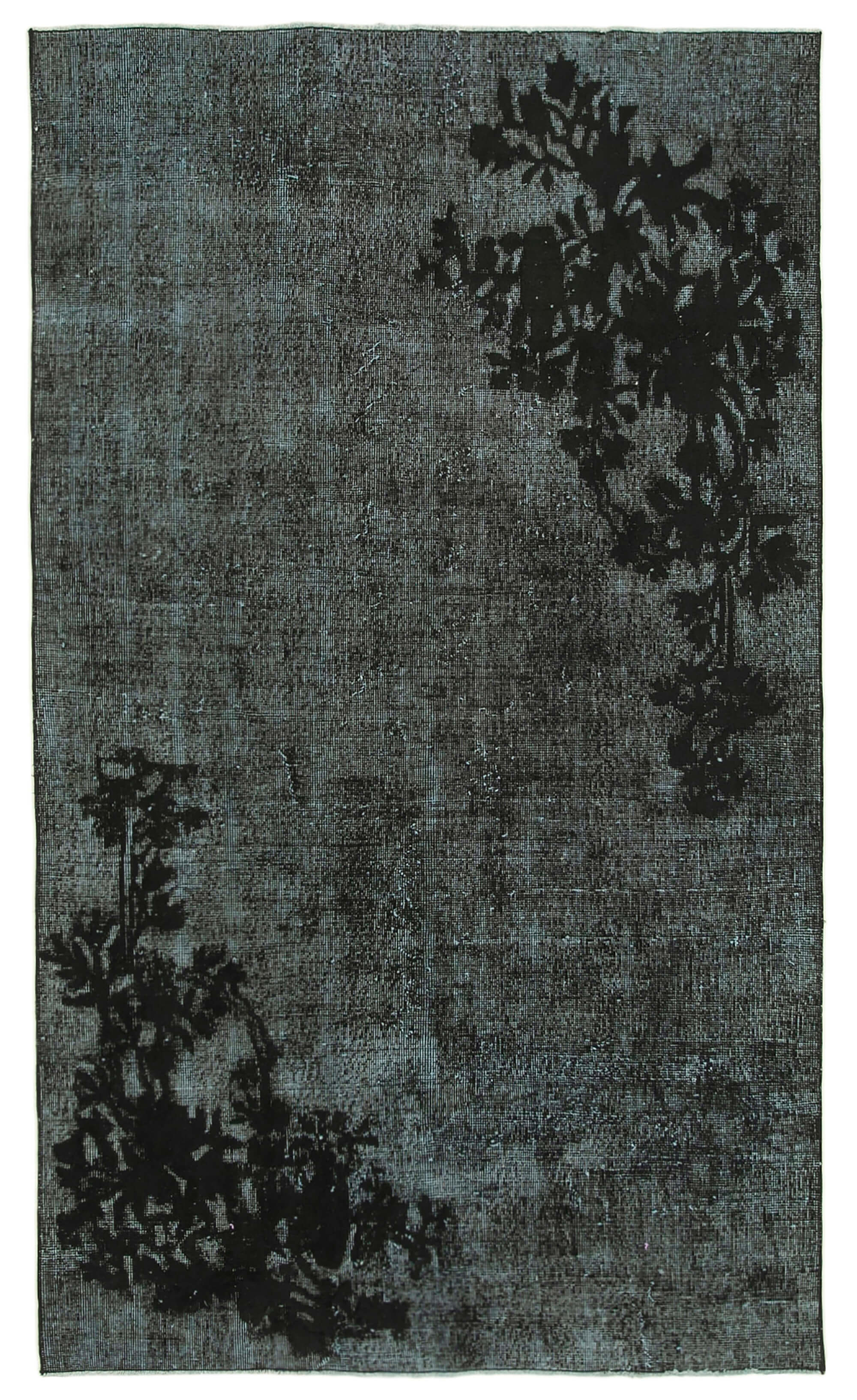 5x8 Black Over Dyed Rug - 25659