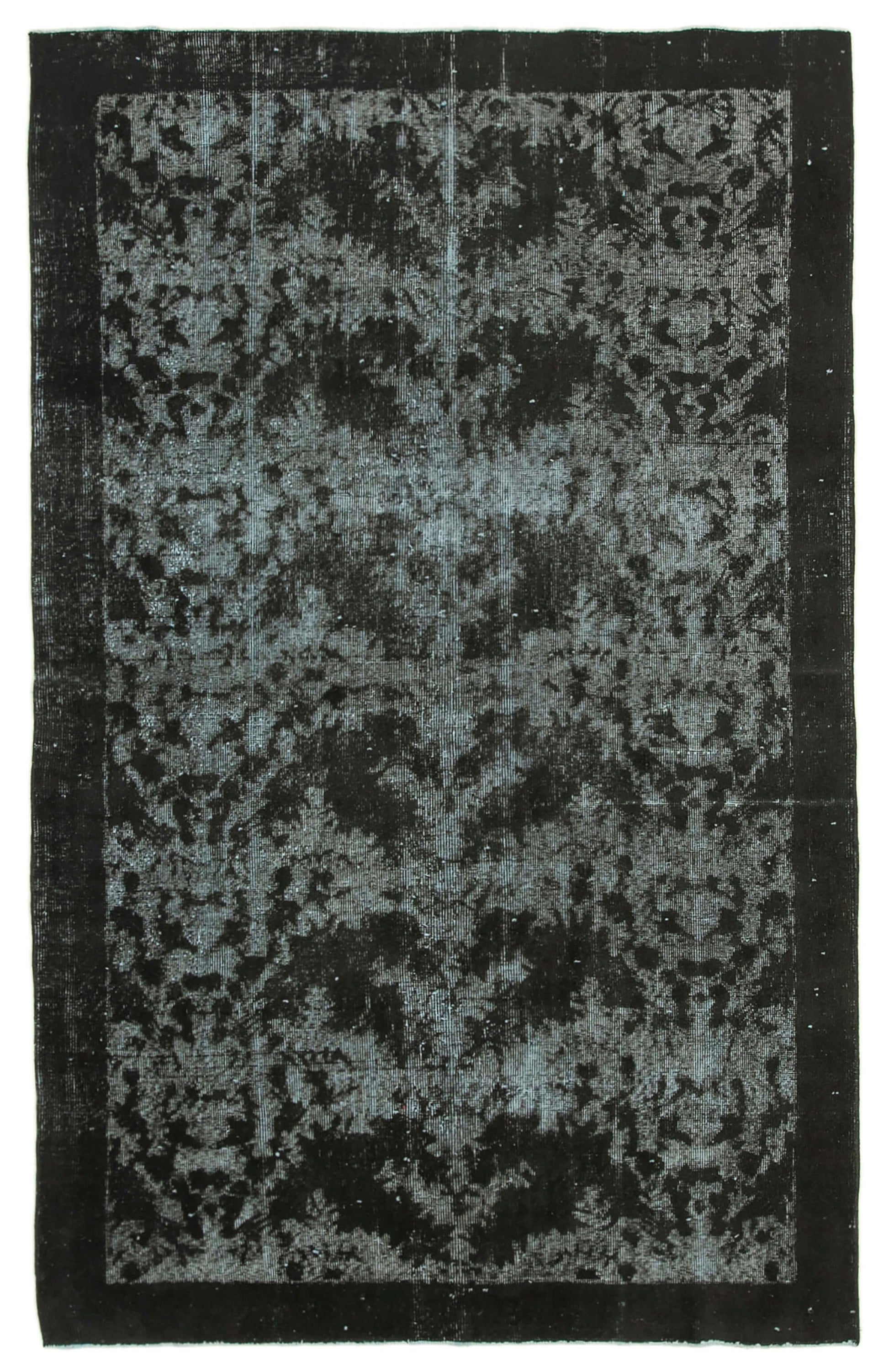 5x9 Black Over Dyed Rug - 25662