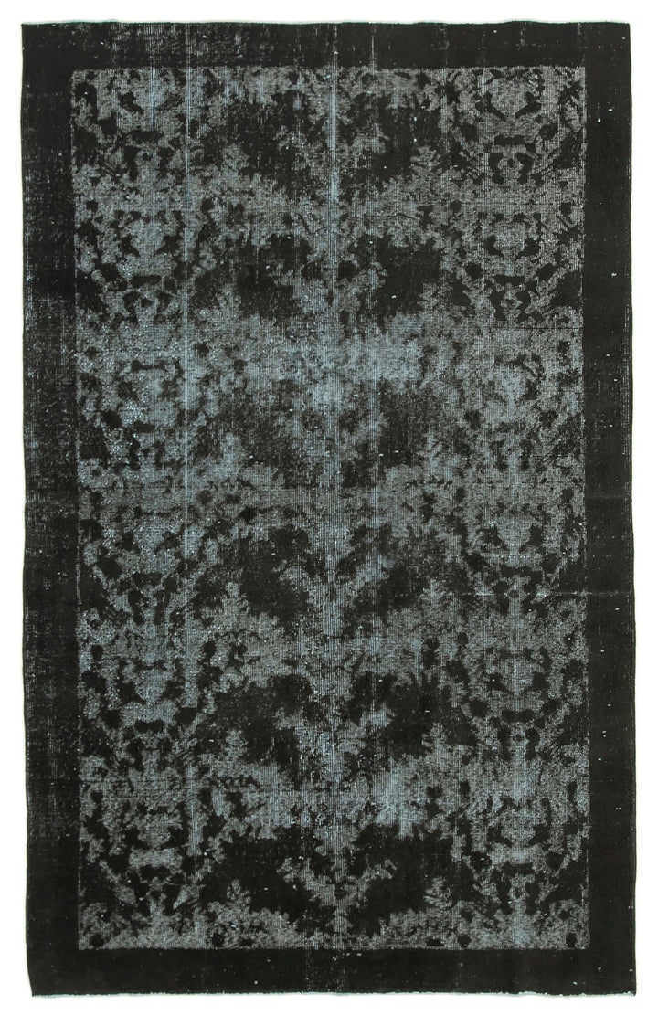5x9 Black Over Dyed Rug - 25662