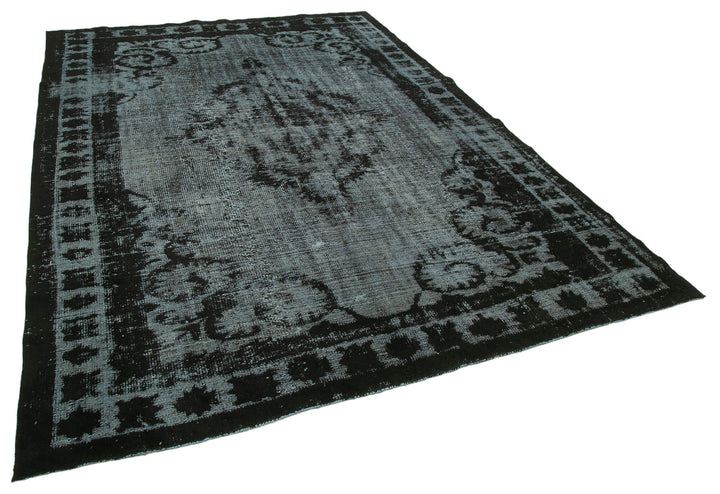 7x10 Black Over Dyed Rug - 25677
