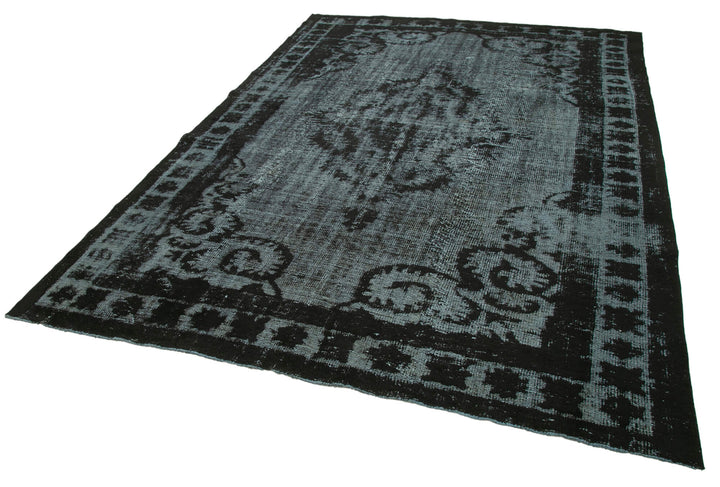 7x10 Black Over Dyed Rug - 25677