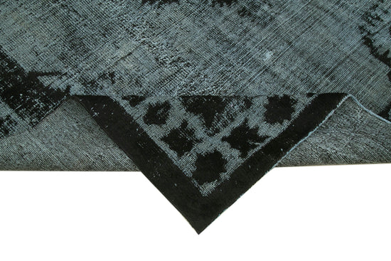 7x10 Black Over Dyed Rug - 25677