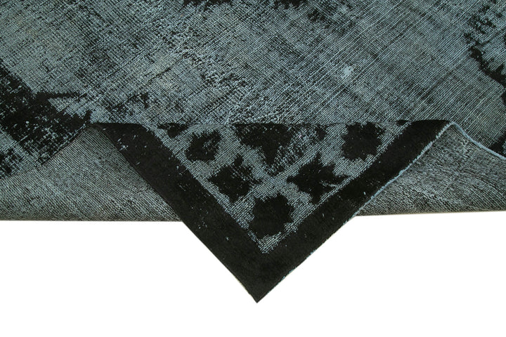 7x10 Black Over Dyed Rug - 25677
