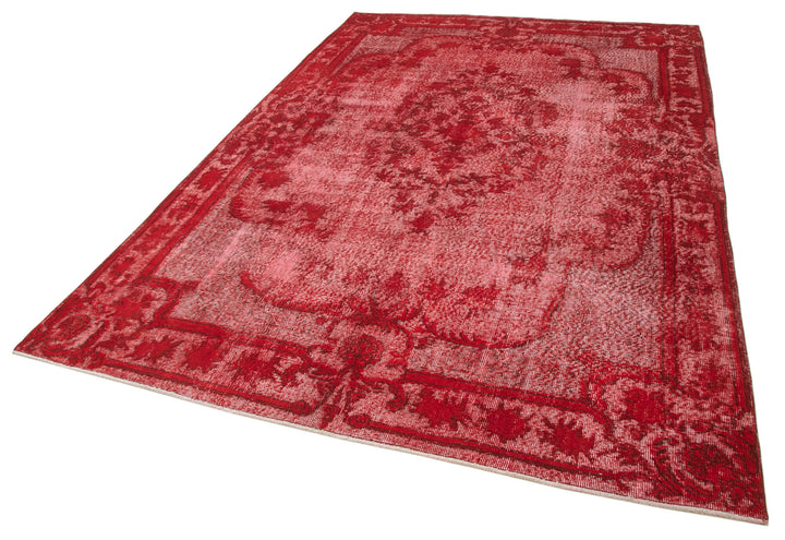 7x10 Red Over Dyed Rug - 25678