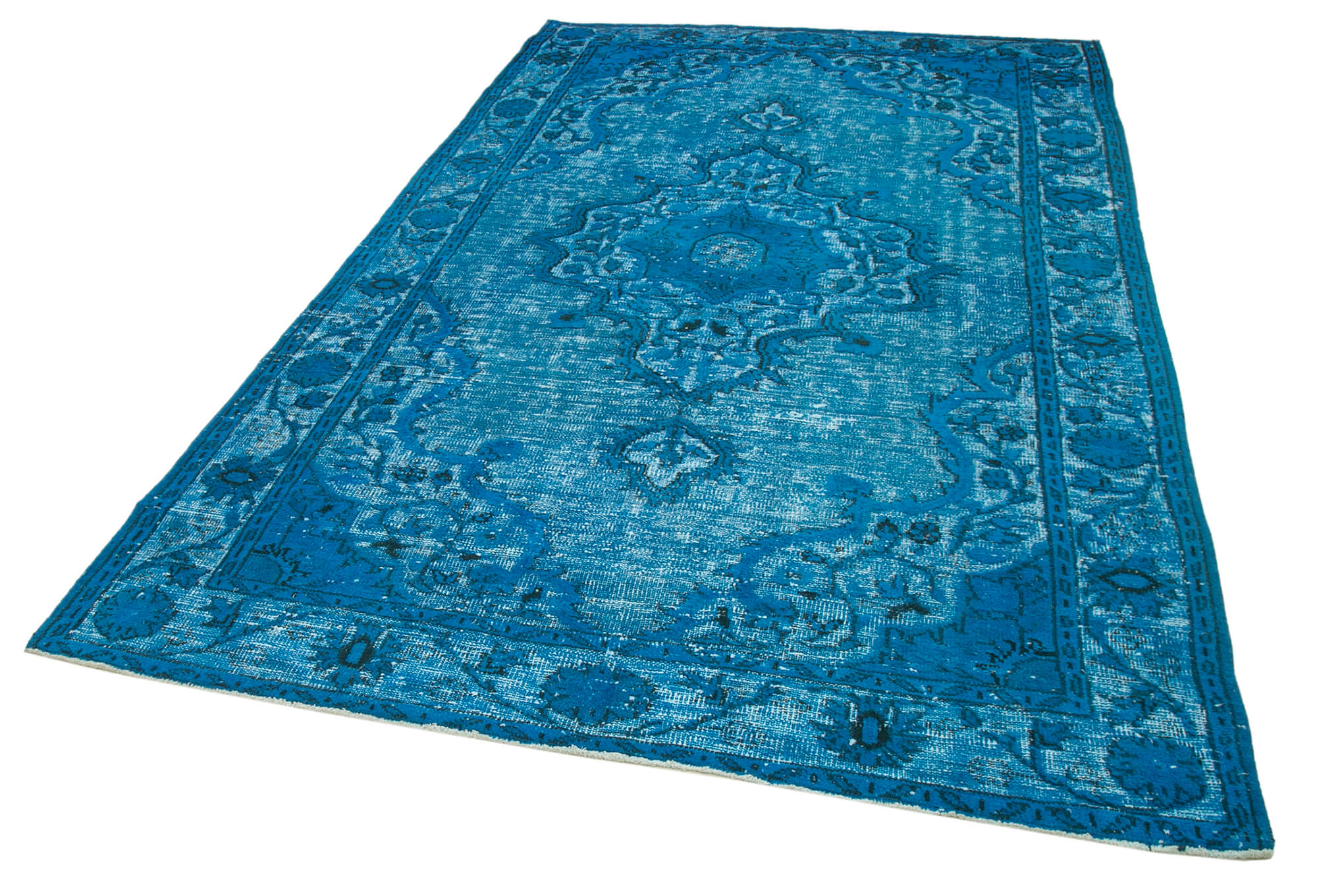 6x10 Turquoise Over Dyed Rug - 25705