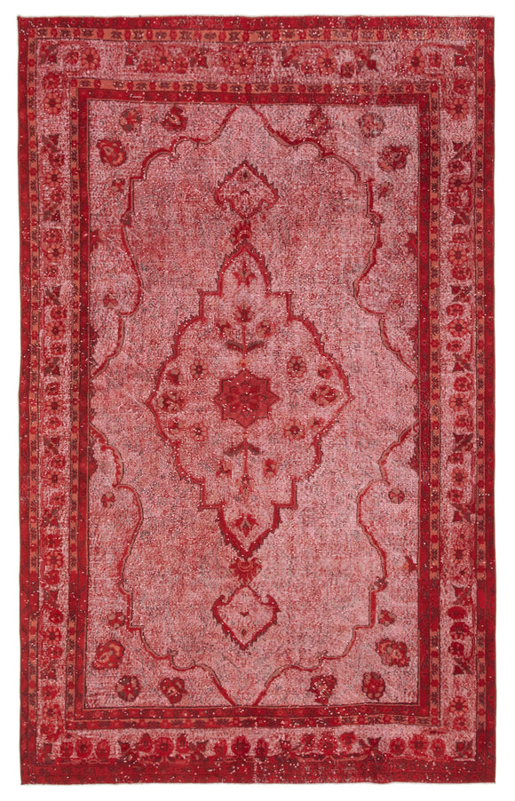 7x11 Red Over Dyed Rug - 25706