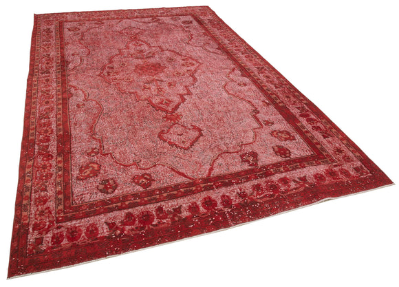 7x11 Red Over Dyed Rug - 25706