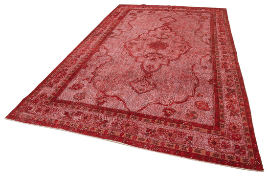 7x11 Red Over Dyed Rug - 25706