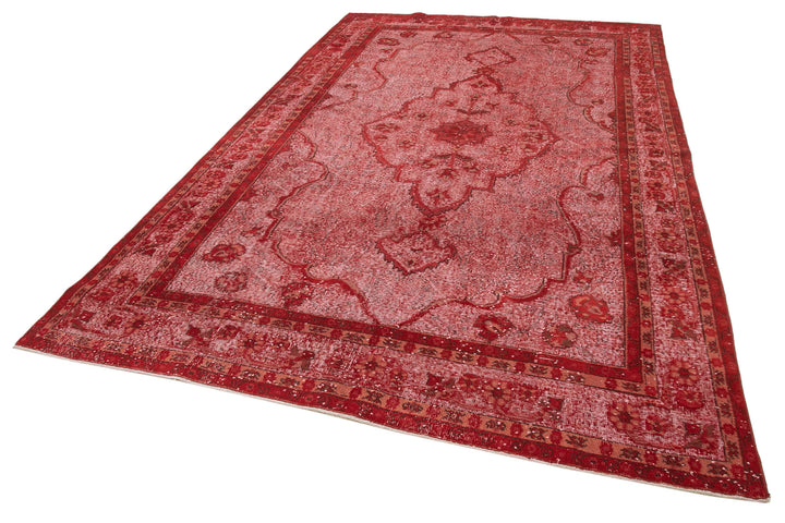 7x11 Red Over Dyed Rug - 25706