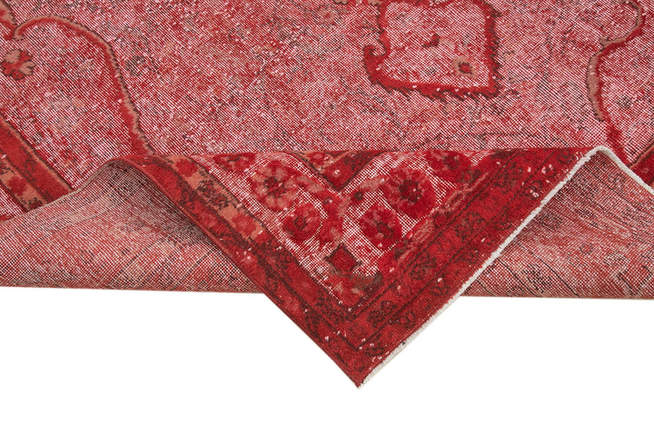 7x11 Red Over Dyed Rug - 25706