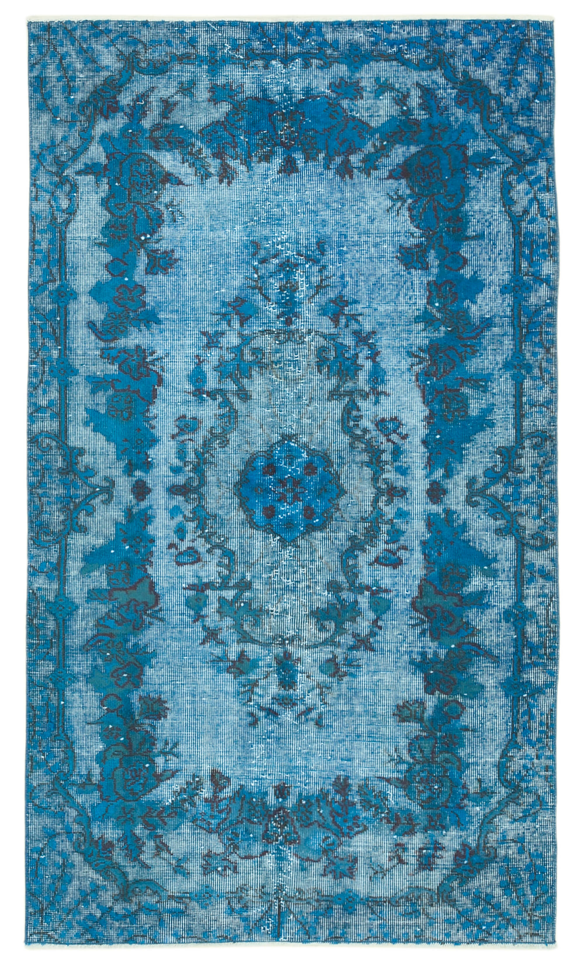 4x7 Turquoise Over Dyed Rug - 25725