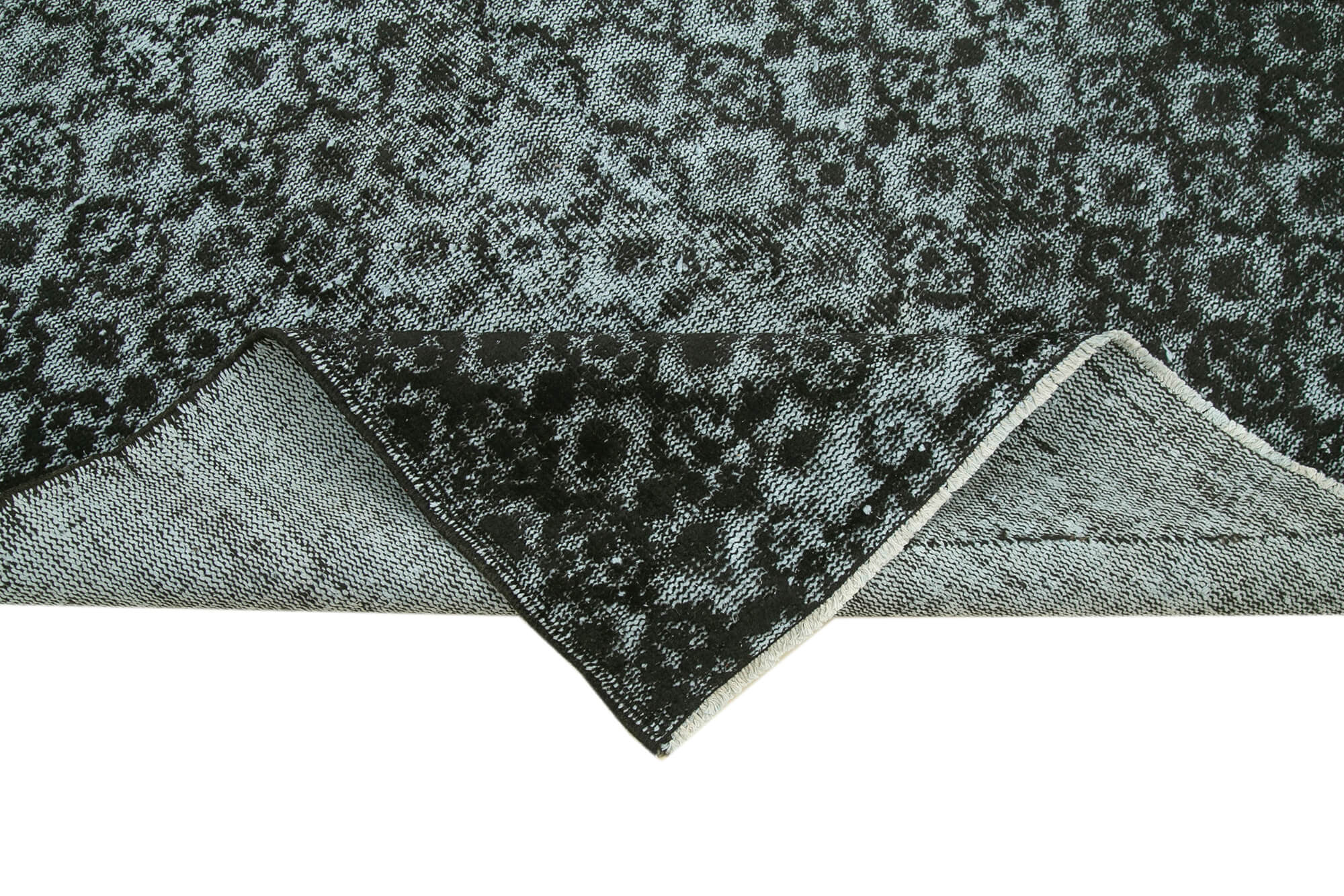 4x8 Black Over Dyed Rug - 25736