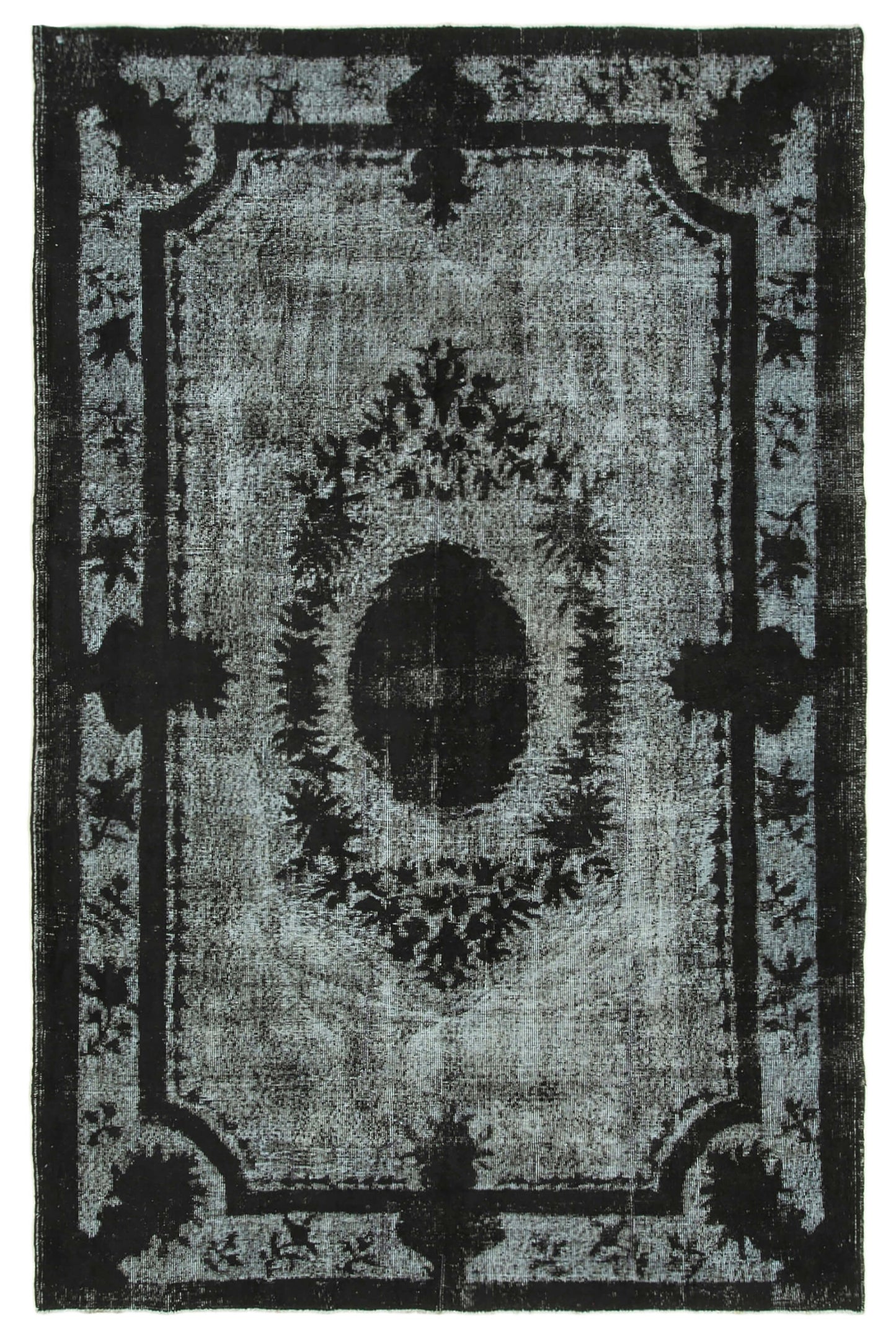 6x10 Black Over Dyed Rug - 25737