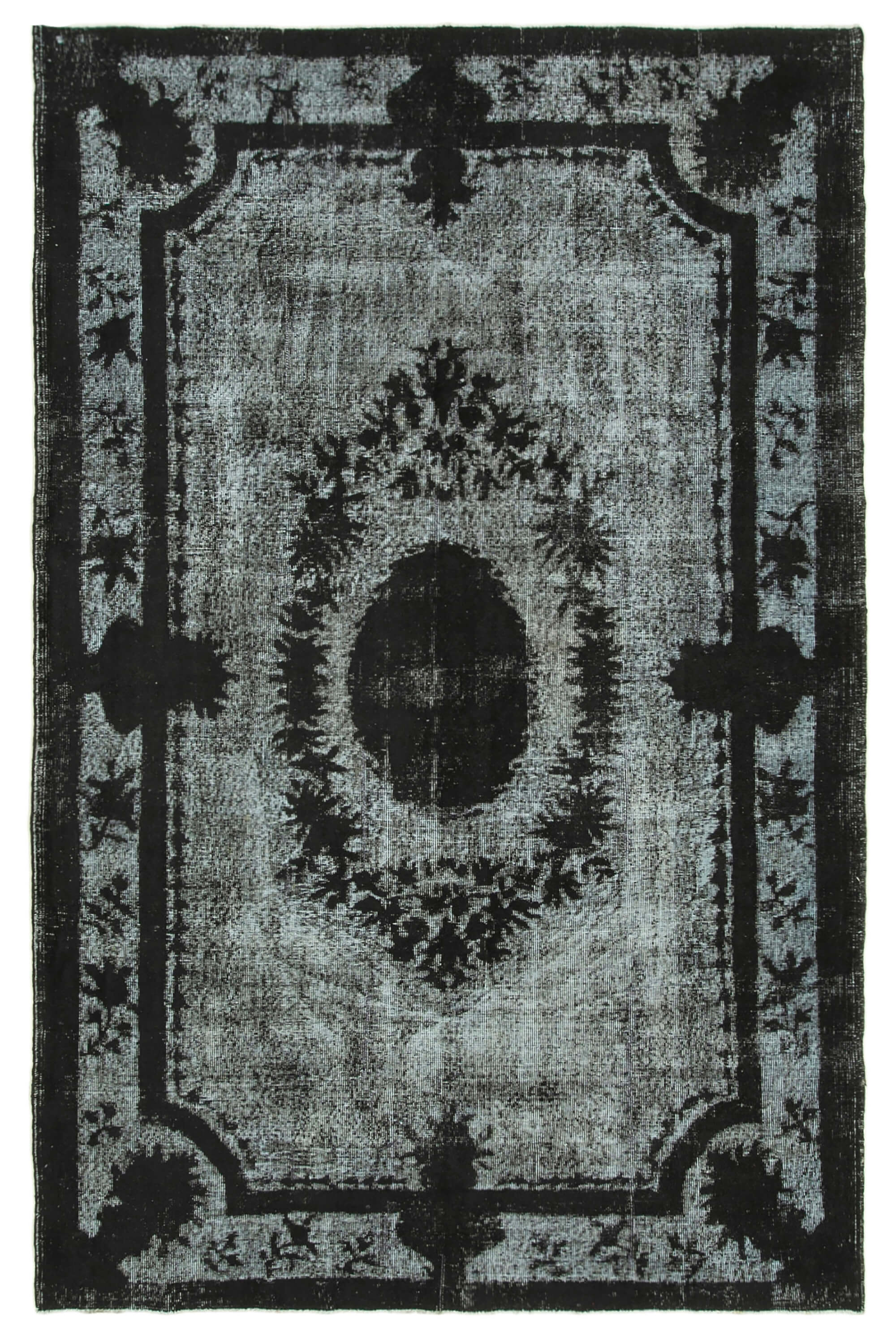 6x10 Black Over Dyed Rug - 25737