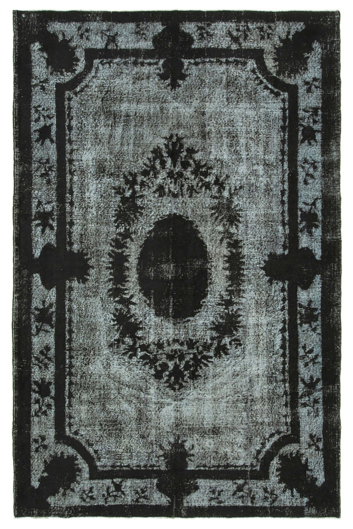 6x10 Black Over Dyed Rug - 25737