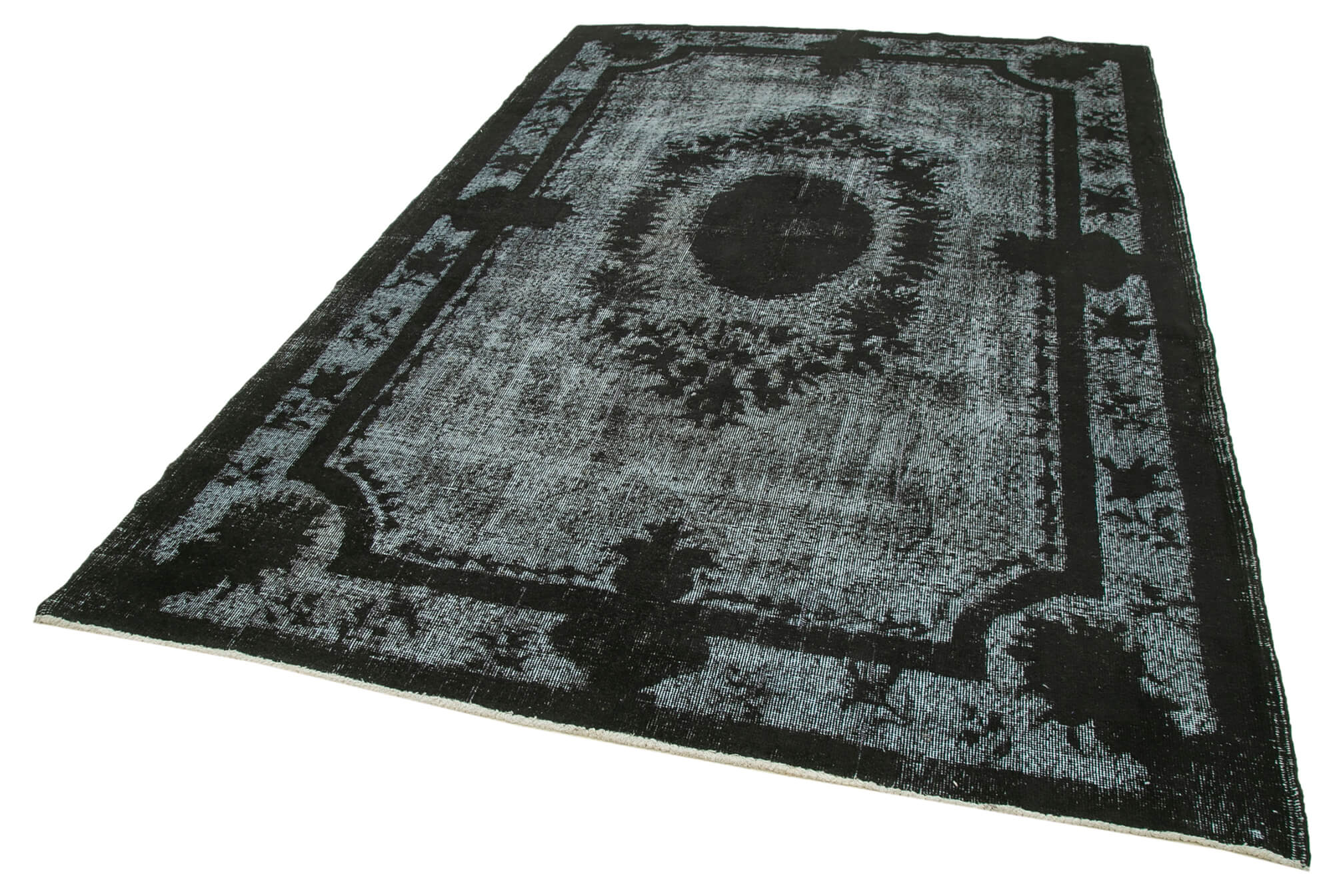 6x10 Black Over Dyed Rug - 25737